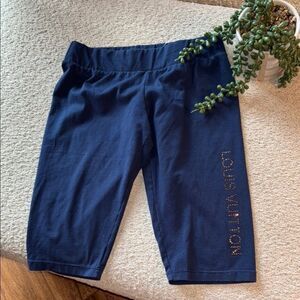 Louis Vuitton Rhinestone Navy Blue Shorts